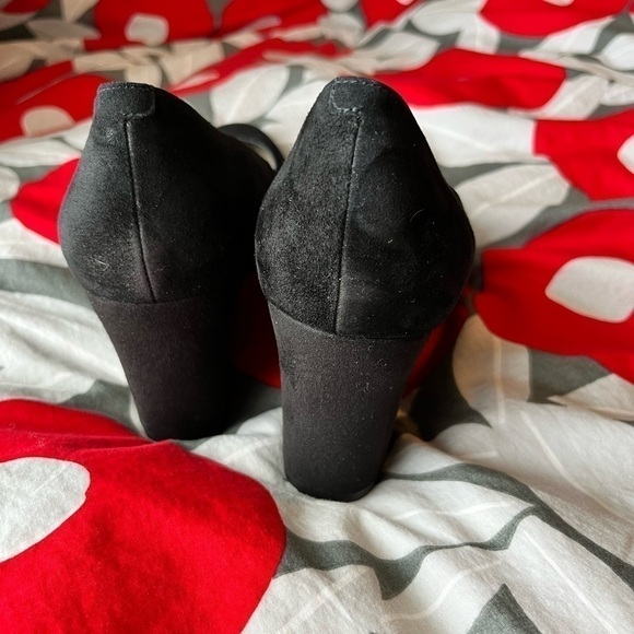 BLACK Suede Wedge Nine West Ipsy. Size 8. Great Staple Shoe. Cute+comfortable! - Picture 10 of 14